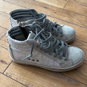 P448. Glitter high top sneakers size 36